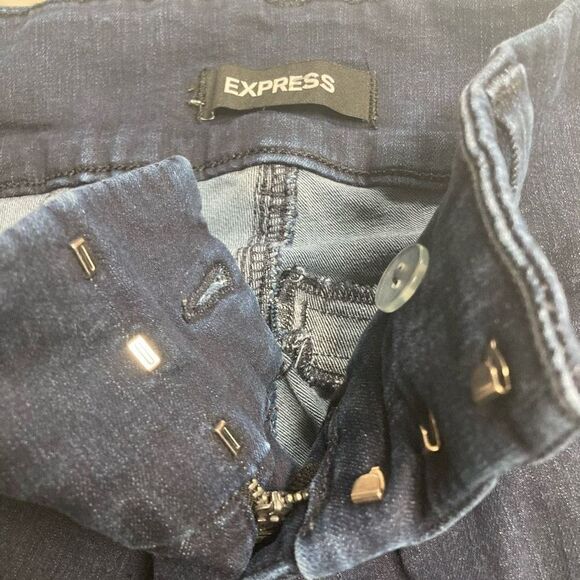 EXPRESS Women’s Dark Wash Skinny Jeans Size 6S 27” Inseam - Picture 9 of 11